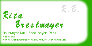 rita breslmayer business card